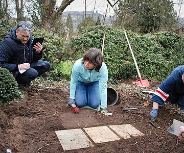 Ausgrabung auf Gräberfeld X