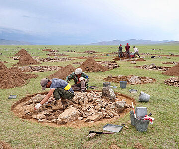 Ausgrabungen in der Mongolei