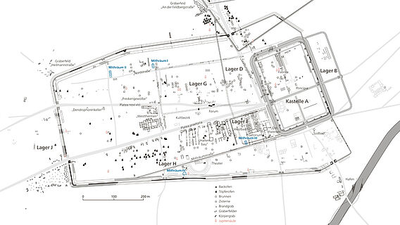 Plan des römischen Nida