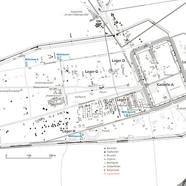 Plan des römischen Nida Plan des römischen Nida