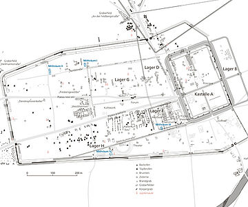 Plan des römischen Nida