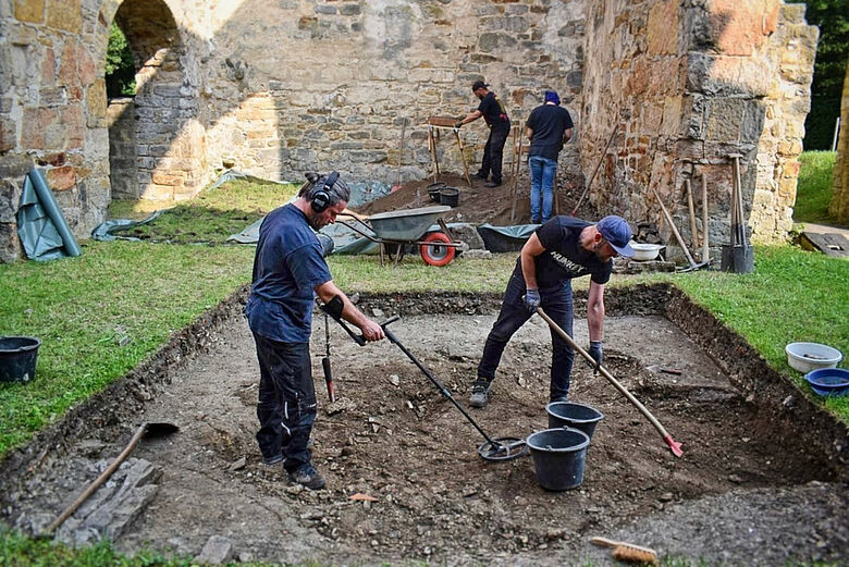 Ausgrabung an der Fundstelle der Walbecker Stucktumba