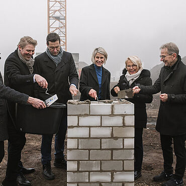 Grundsteinlegung für das Forschungs- und Depotgebäude