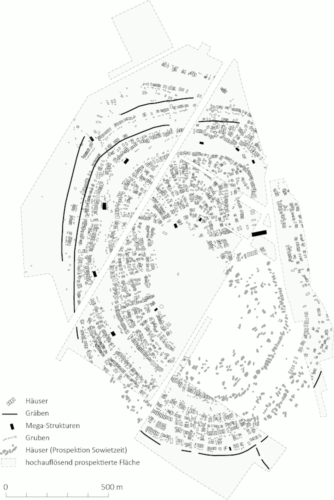 Archäomagentischer Plan der Tripolye-Siedlung Maidanetske (Ukraine)