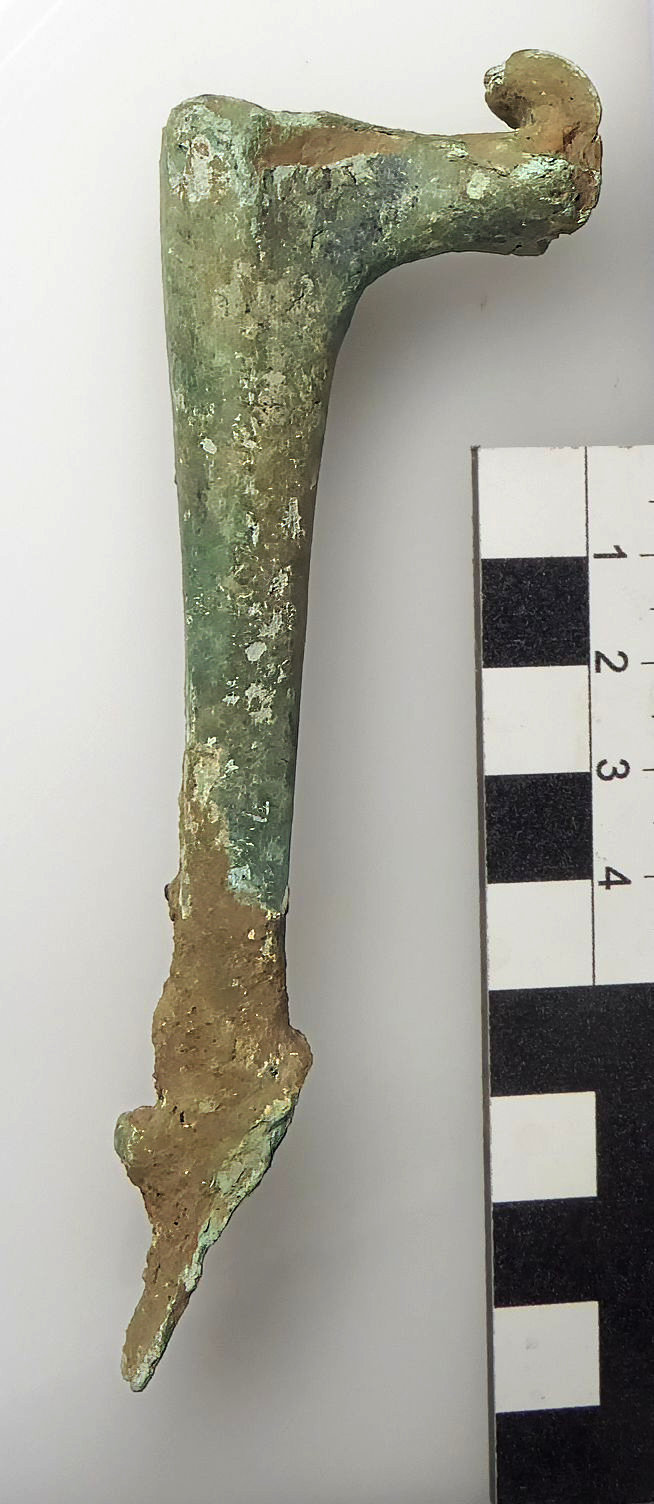 Griff einer römischen Bronzekanne